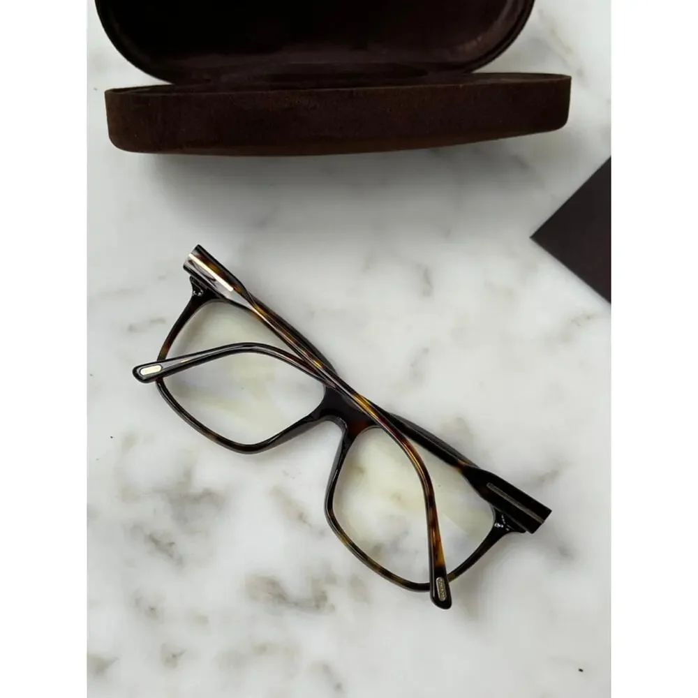 NEW Tom Ford FT5768-B Bluelight Frames in Brown Havana